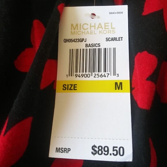 Michael Kors red and black top women's size M - Picture 15 of 16